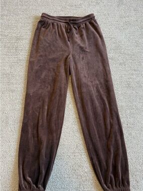 PacSun Dark Brown Velour Sweatpants